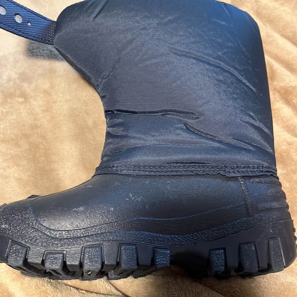 Navy tundra boots little boys size 13 waterproof snow boots - Picture 5 of 6